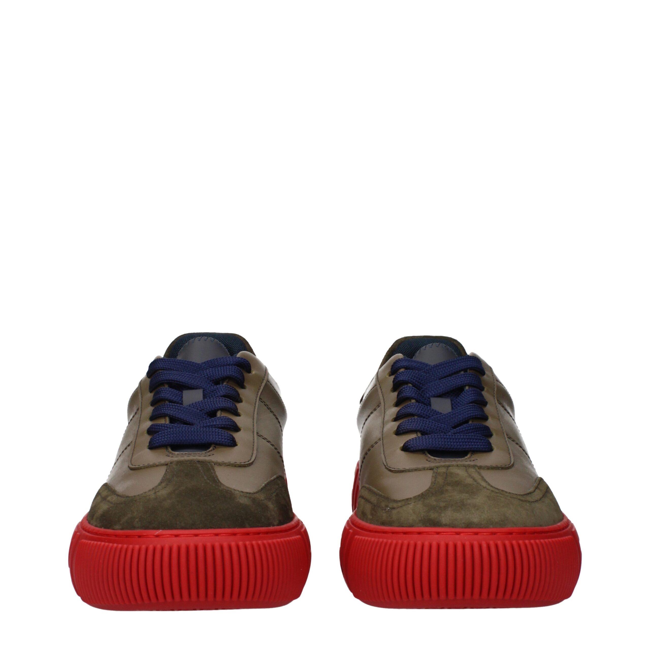 Green Leather Low Tops