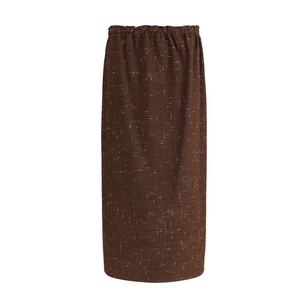 Cotton and wool midi Skirt