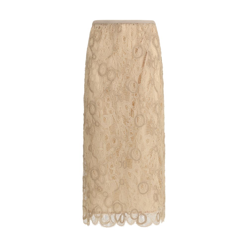Macramé lace midi Skirt