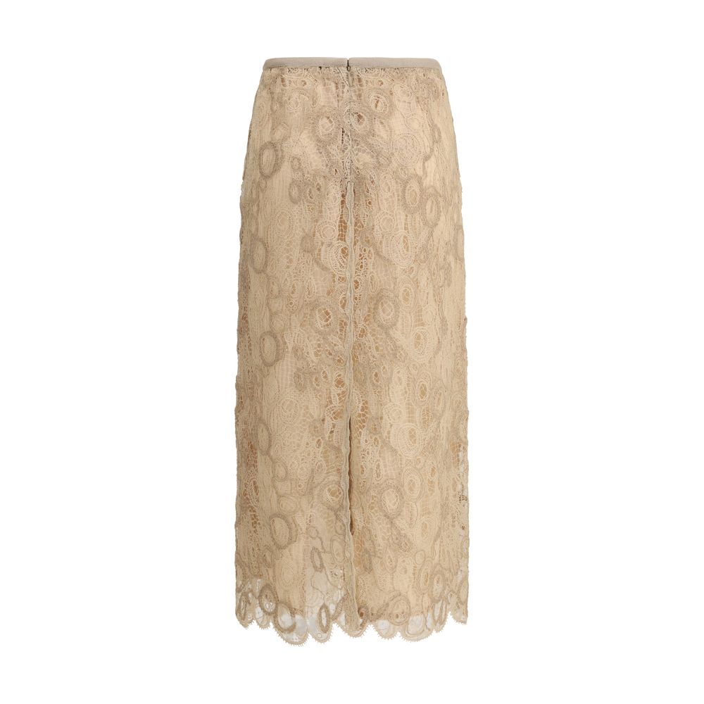 Macramé lace midi Skirt