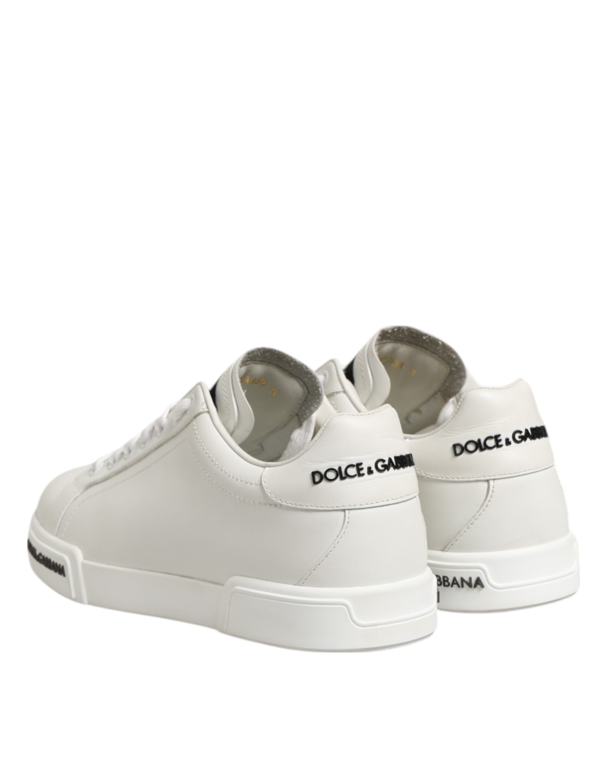 White Portofino Logo Low Top Sneakers Shoes