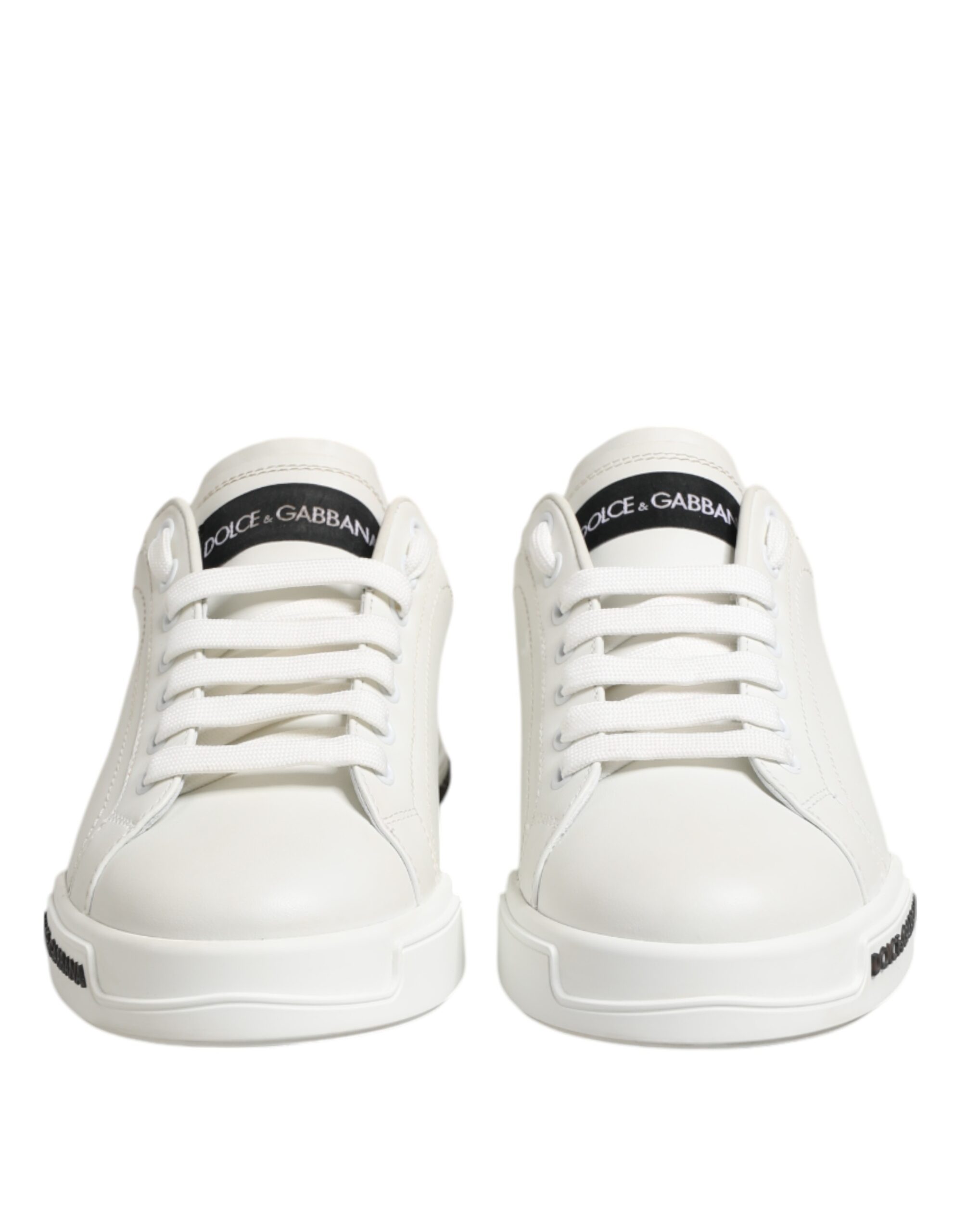 White Portofino Logo Low Top Sneakers Shoes