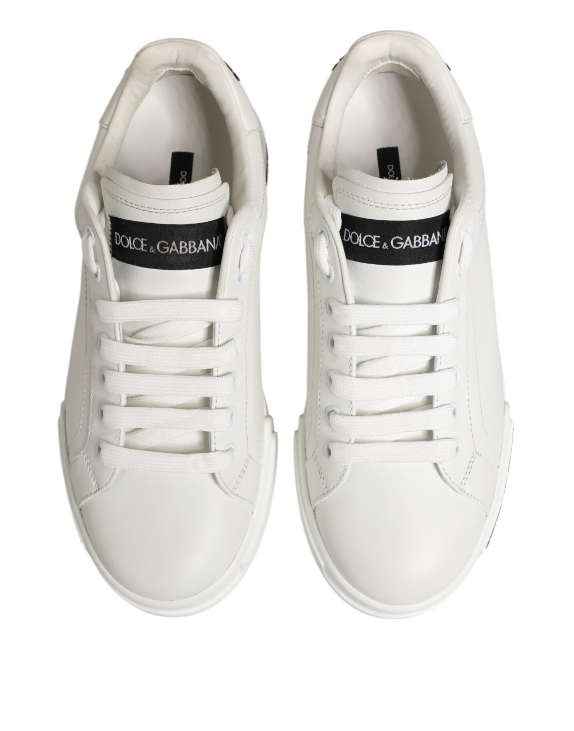 White Portofino Logo Low Top Sneakers Shoes