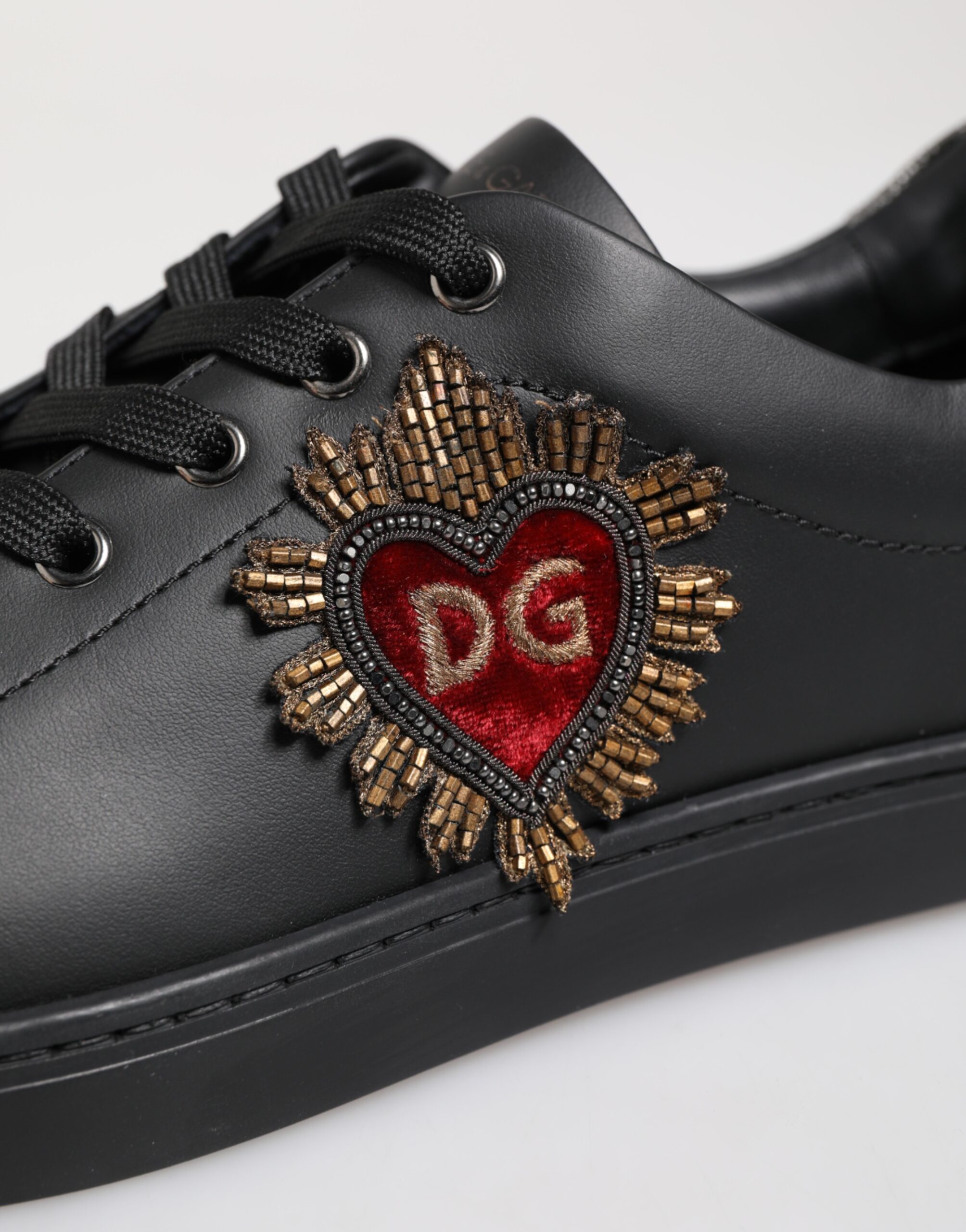 Black London Sacred Heart Sneakers Shoes