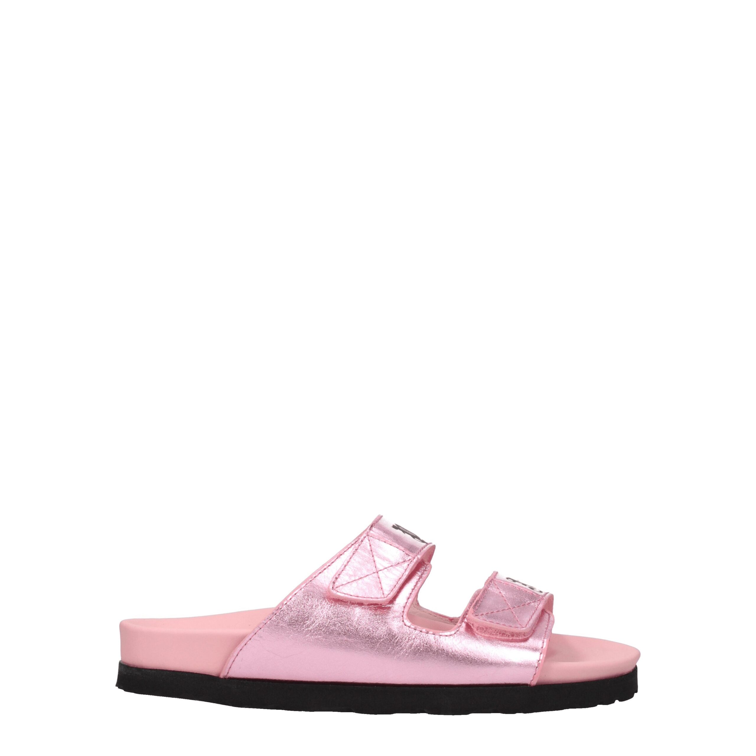 Palm Angels Pink Leather Slipper