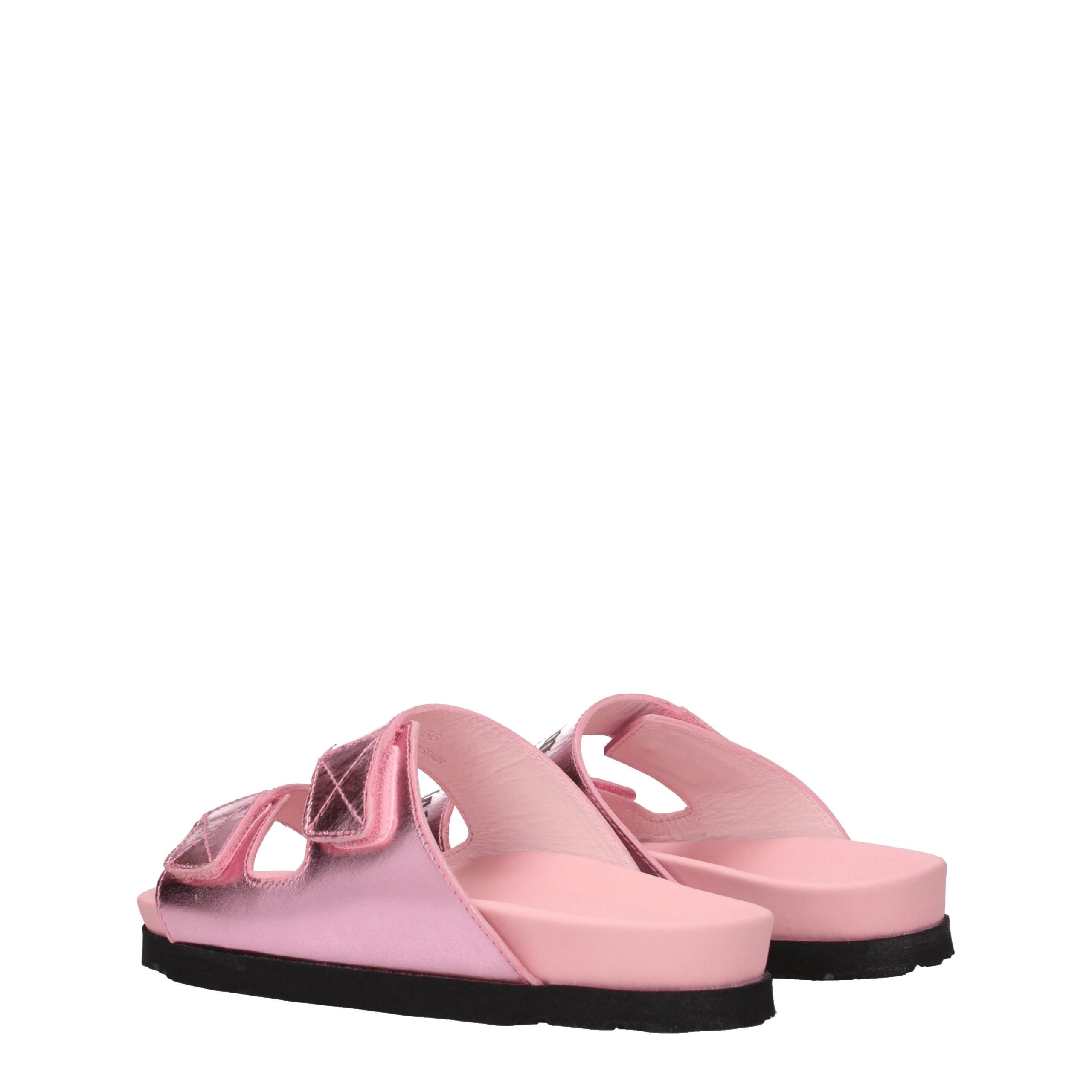 Palm Angels Pink Leather Slipper