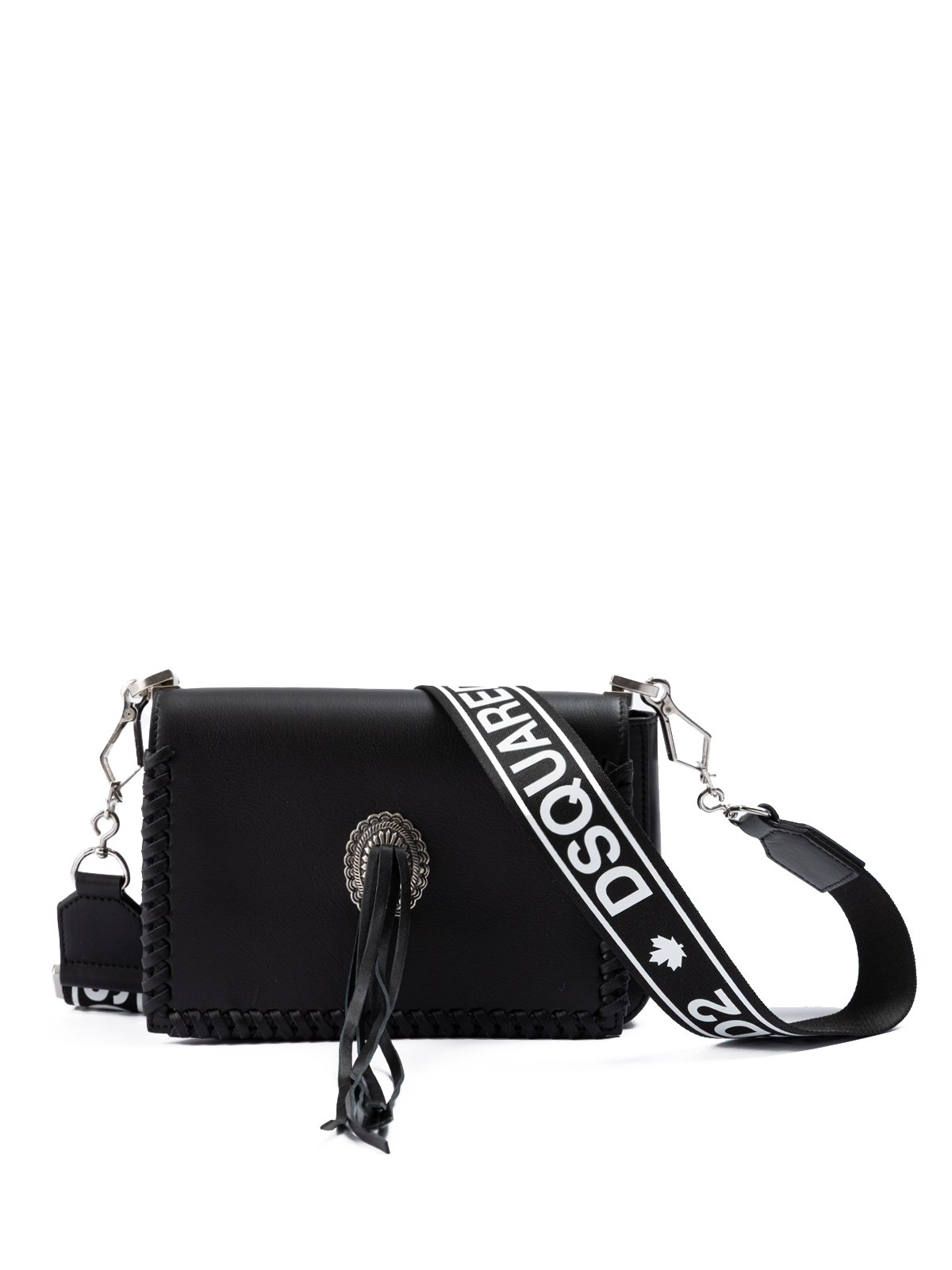 Dsquared2 Black Leather Crossbody Bag