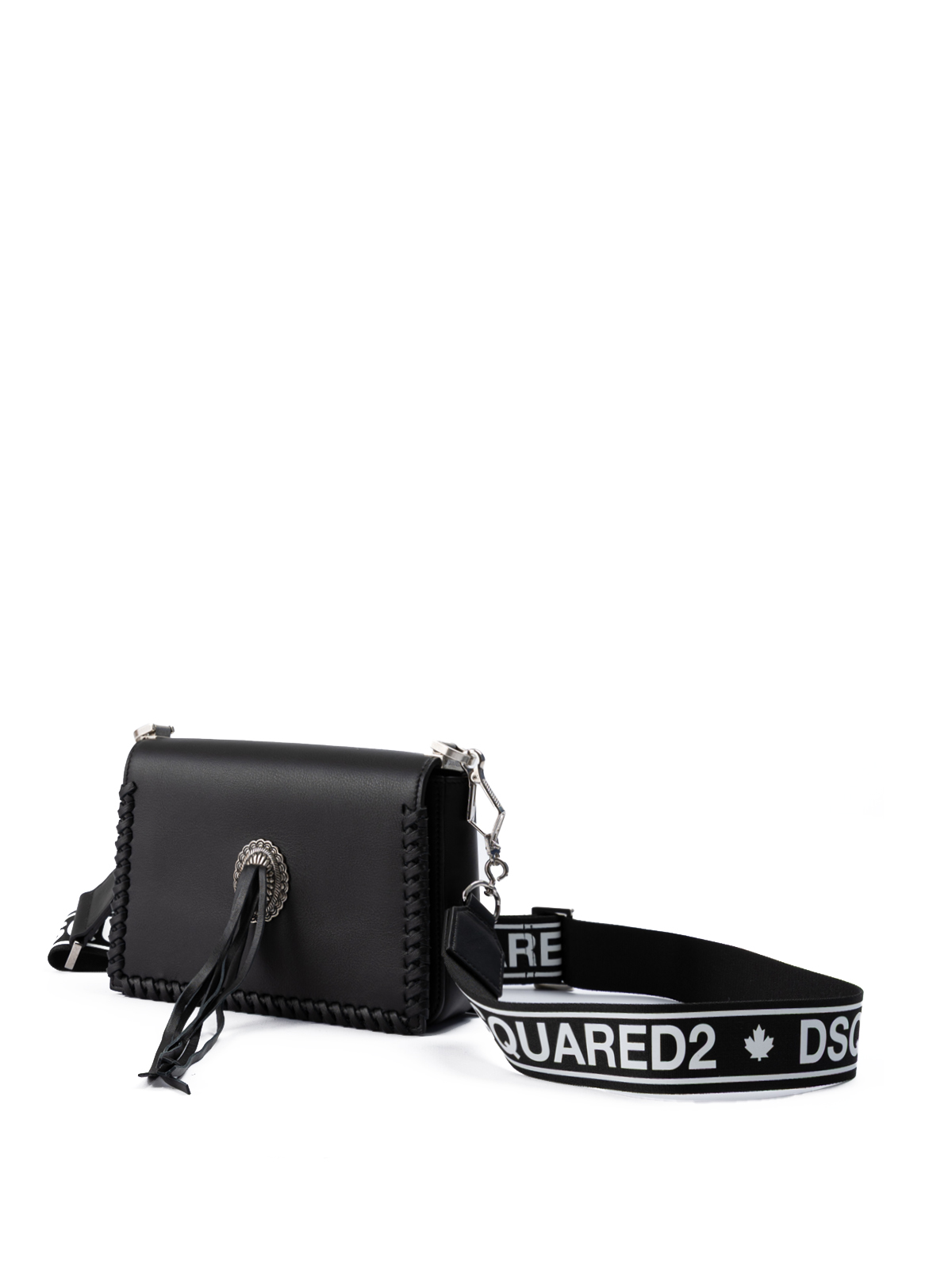 Dsquared2 Black Leather Crossbody Bag