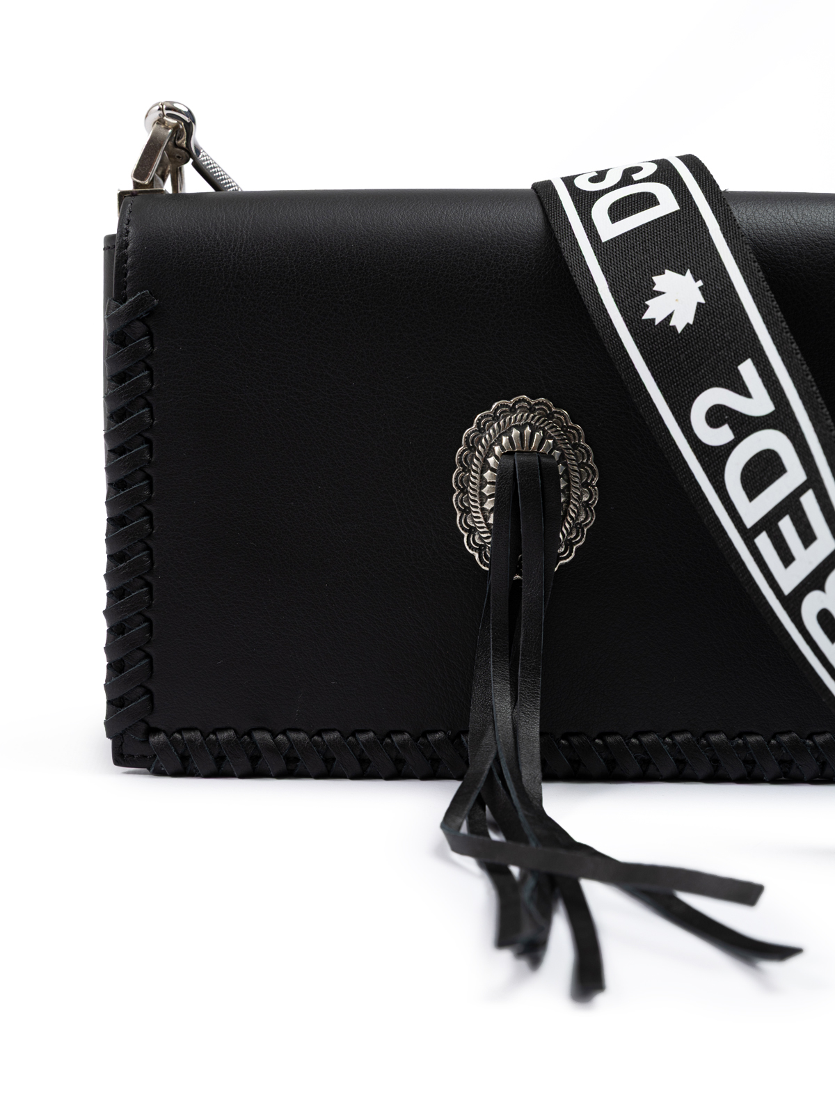 Dsquared2 Black Leather Crossbody Bag