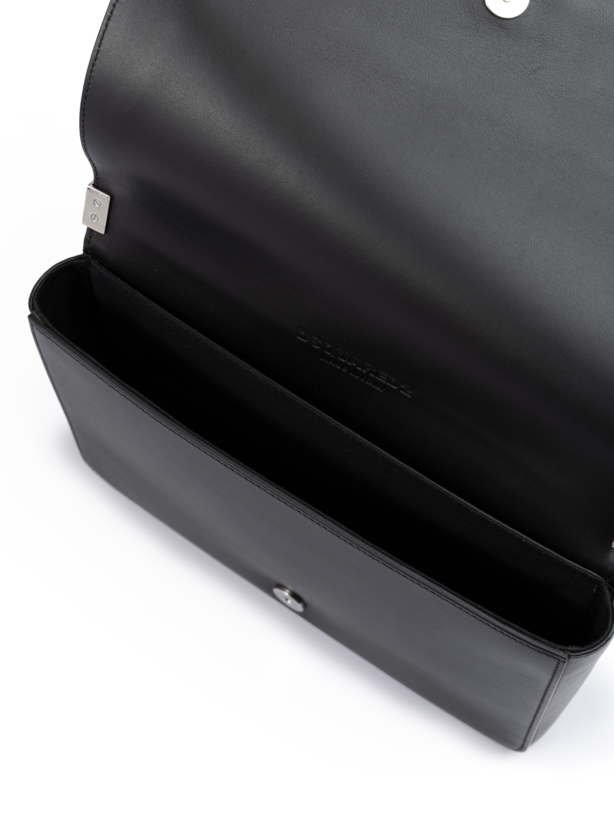 Dsquared2 Black Leather Messenger Bag
