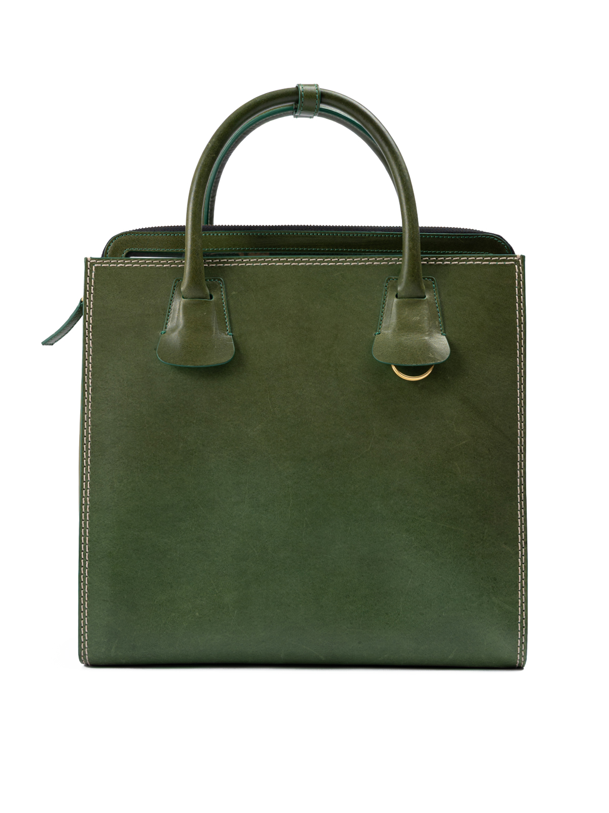 Dsquared2 Green Leather Tote Bag