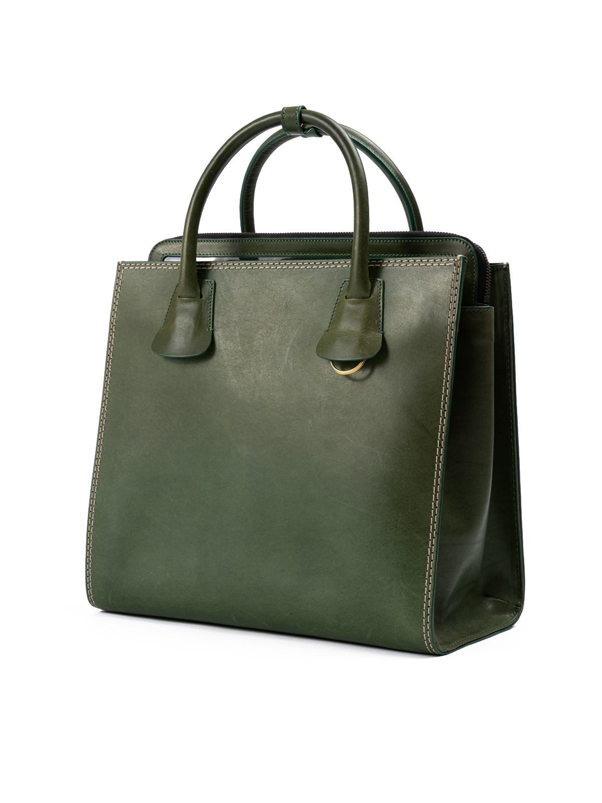 Dsquared2 Green Leather Tote Bag