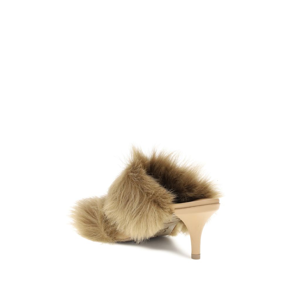 Pedro Garcia Fur-trimmed mules Sandals
