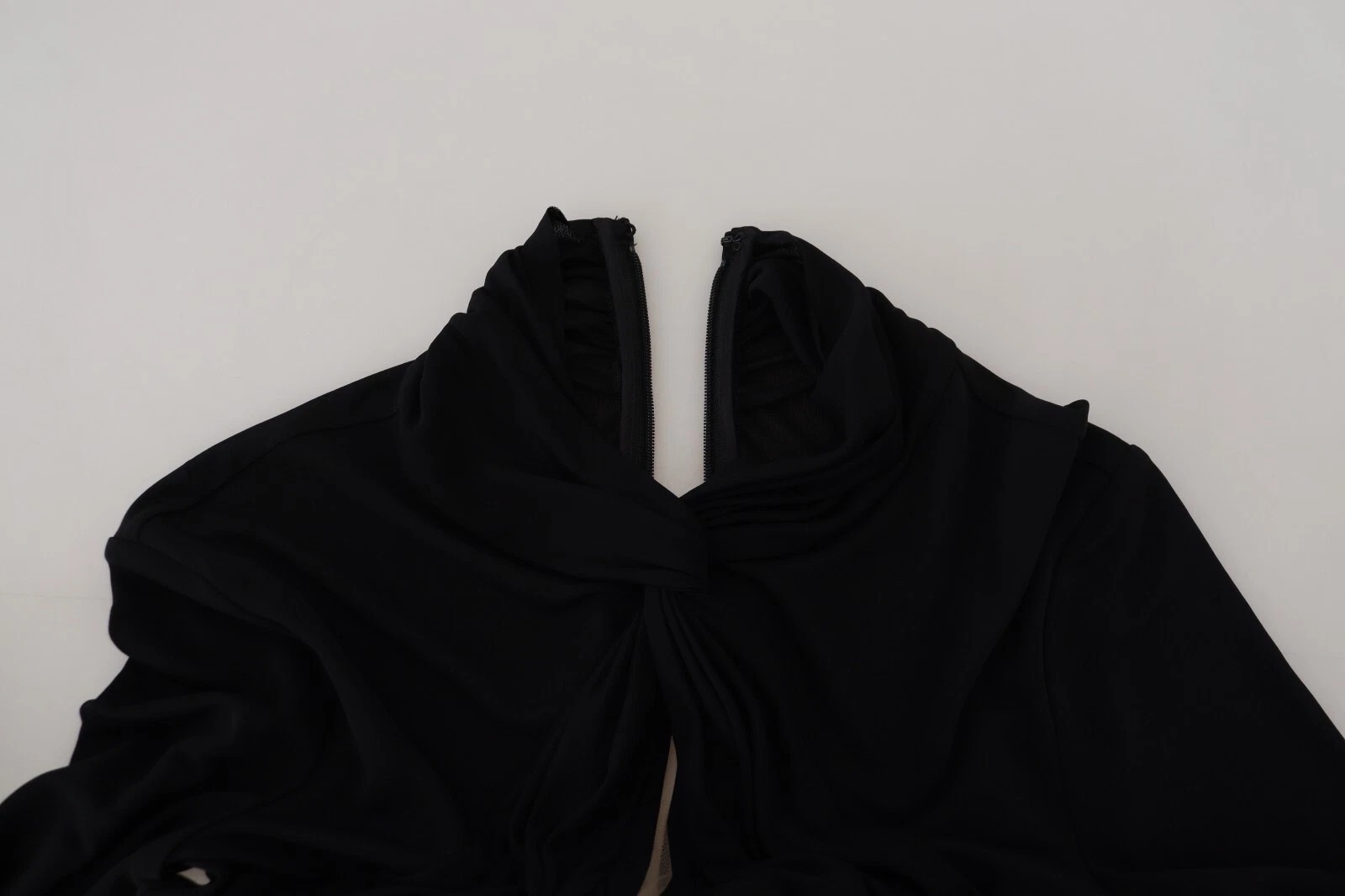 Dsquared2 Black Viscose Long Sleeves Cut Out Mini Dress