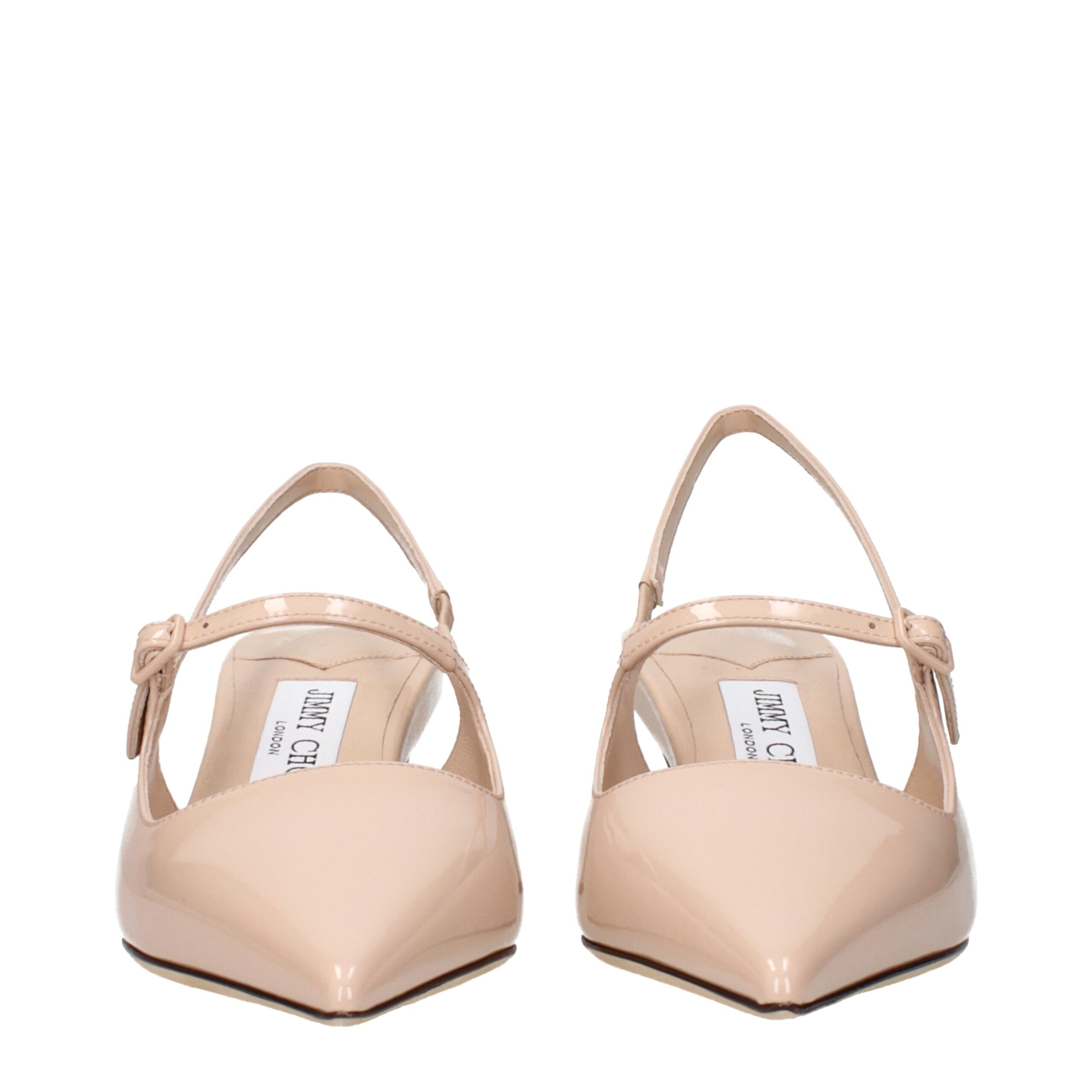 Jimmy Choo Eyewear Pink Leather Mid Heel Pumps