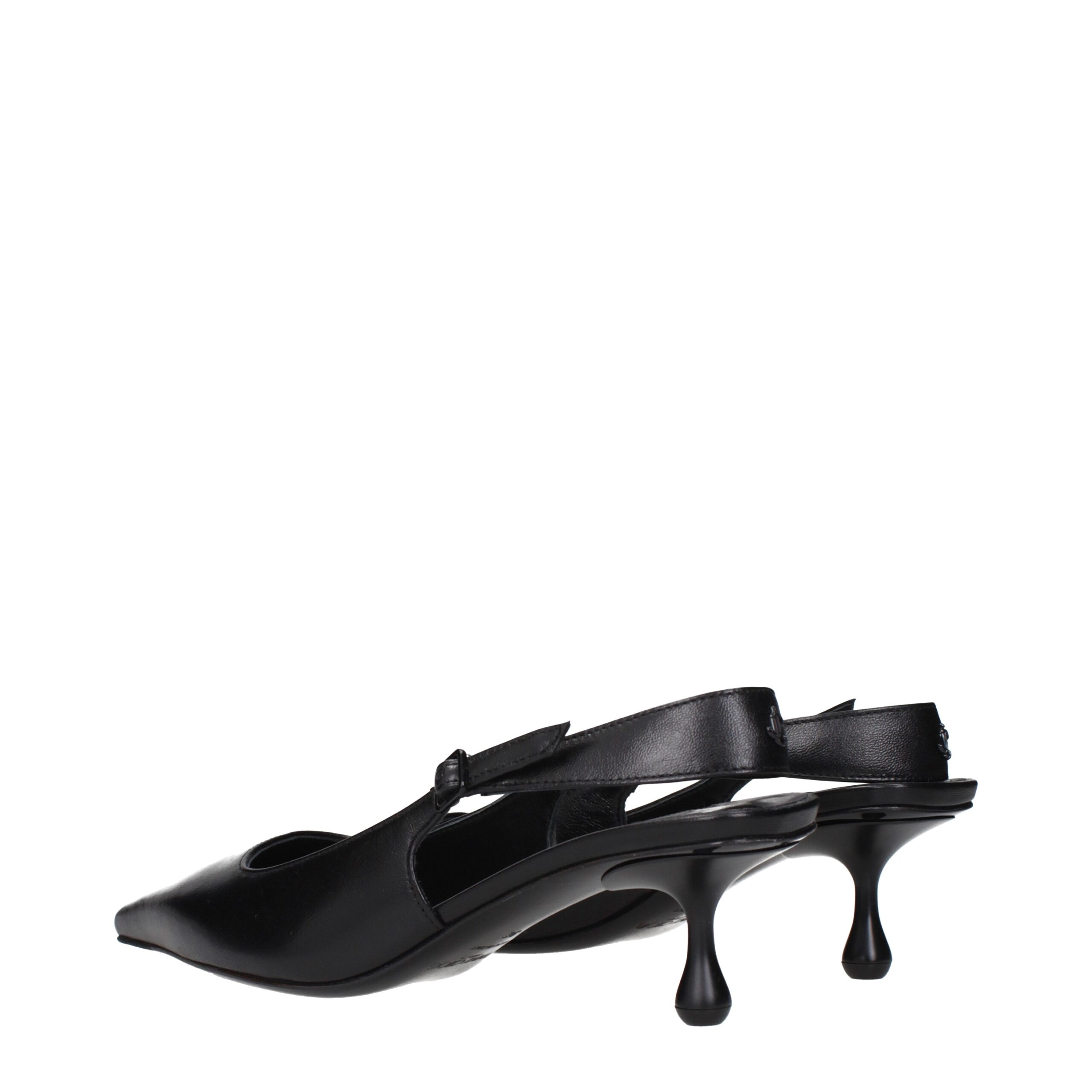 Jimmy Choo Eyewear Black Leather Flat Sandals