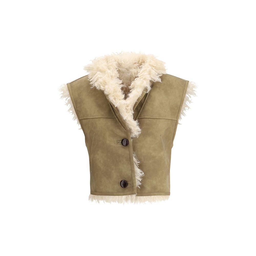 Etoile Isabel Marant Shearling faux leather Clara Gilet