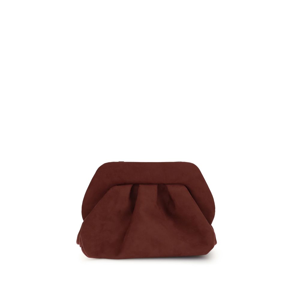 Themoirè Bios suede Clutch Bag