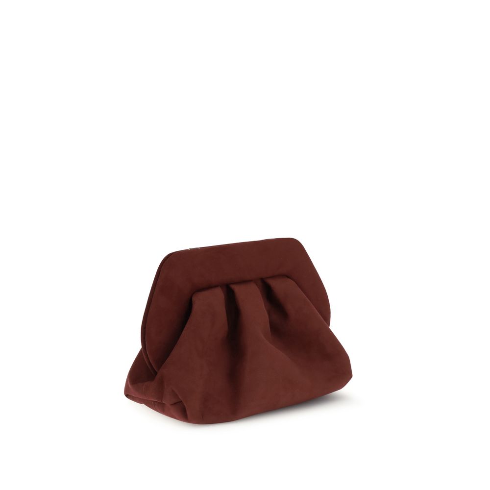 Themoirè Bios suede Clutch Bag