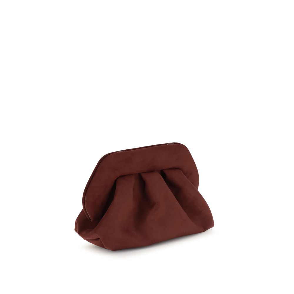 Themoirè Bios suede Clutch Bag
