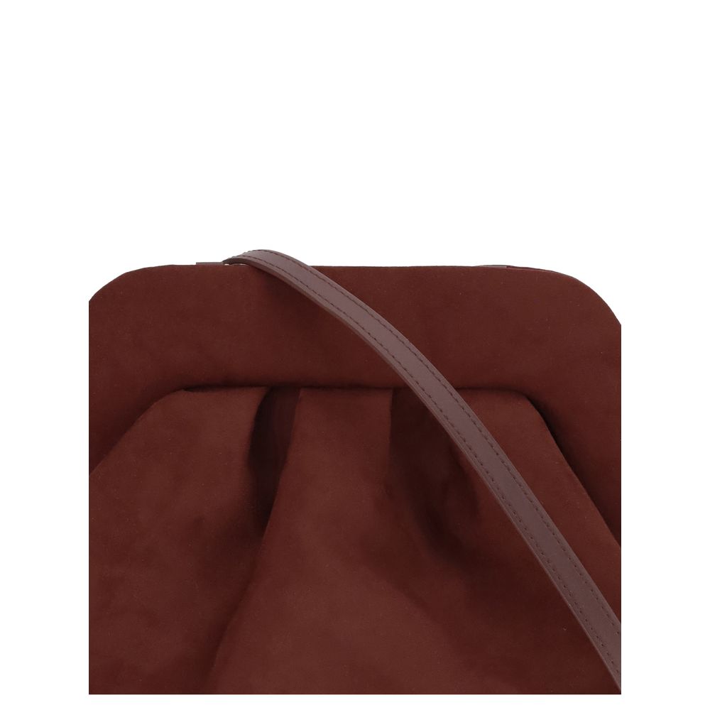 Themoirè Bios suede Clutch Bag