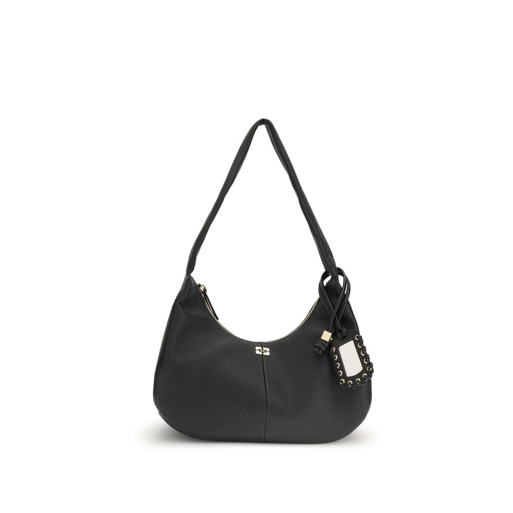 GANNI Leather hobo Shoulder Bag