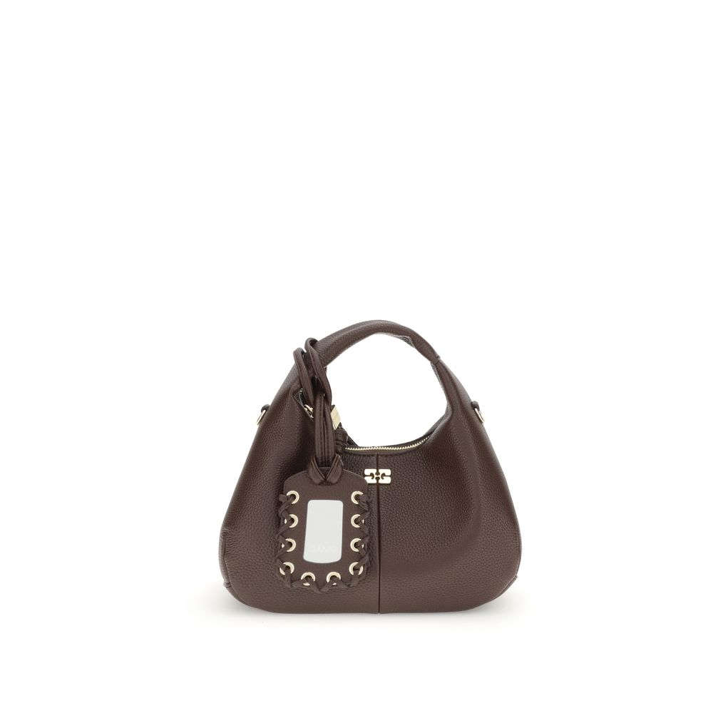 GANNI HOBO MINI GRAINED