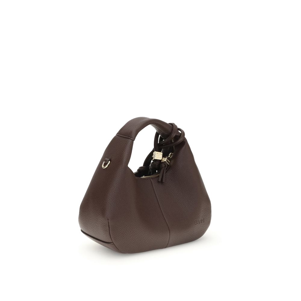 GANNI HOBO MINI GRAINED