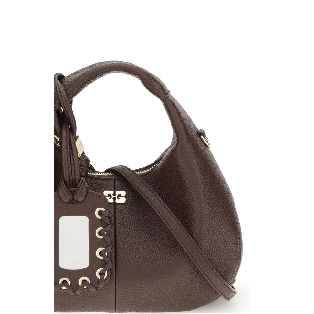 GANNI HOBO MINI GRAINED