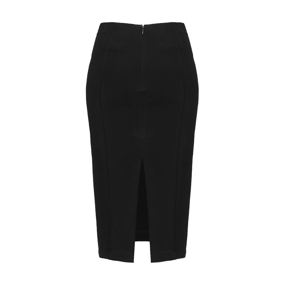 Pinko Black Viscose Skirt