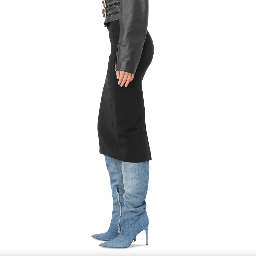 Pinko Black Viscose Skirt