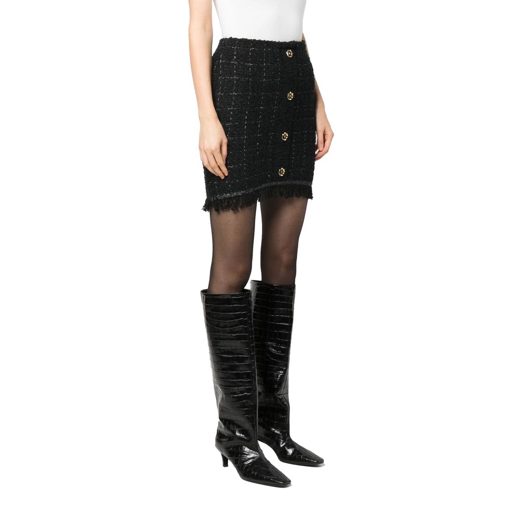 Pinko Black Polyester Skirt