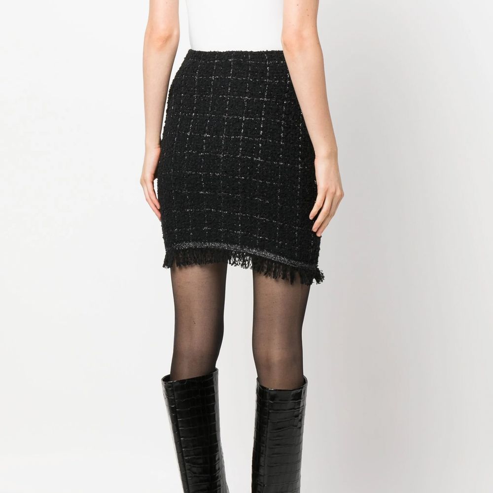 Pinko Black Polyester Skirt