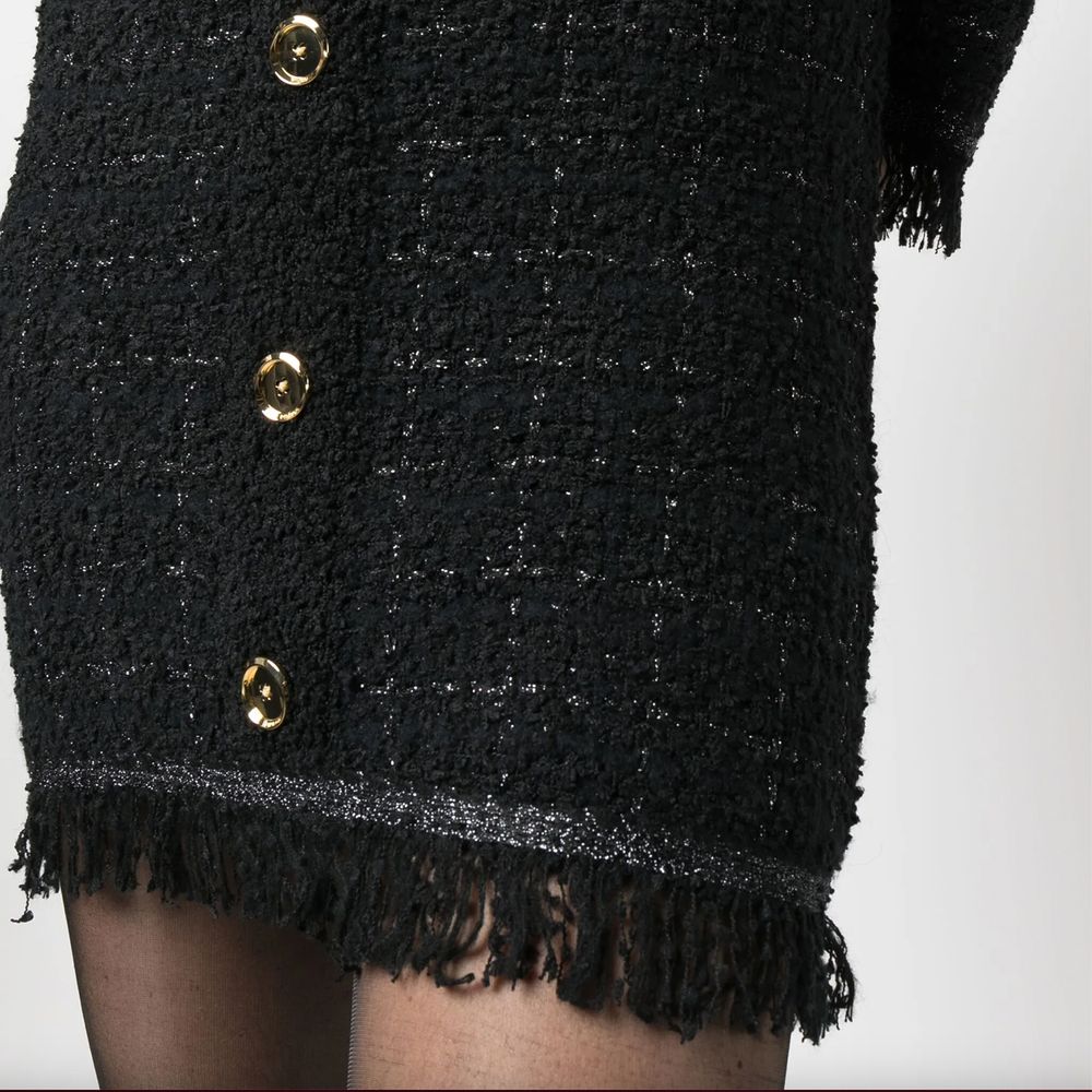 Pinko Black Polyester Skirt