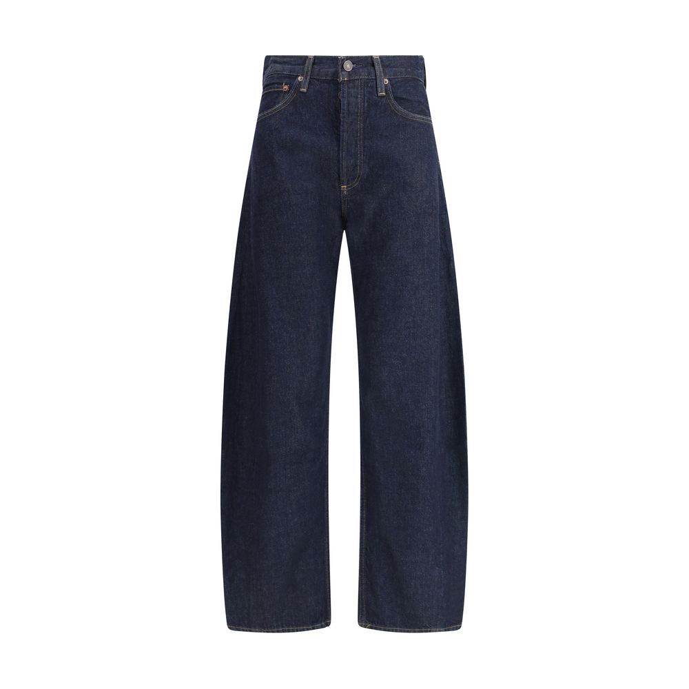AGOLDE Luna Pieced Taper Jeans high waist color rinse