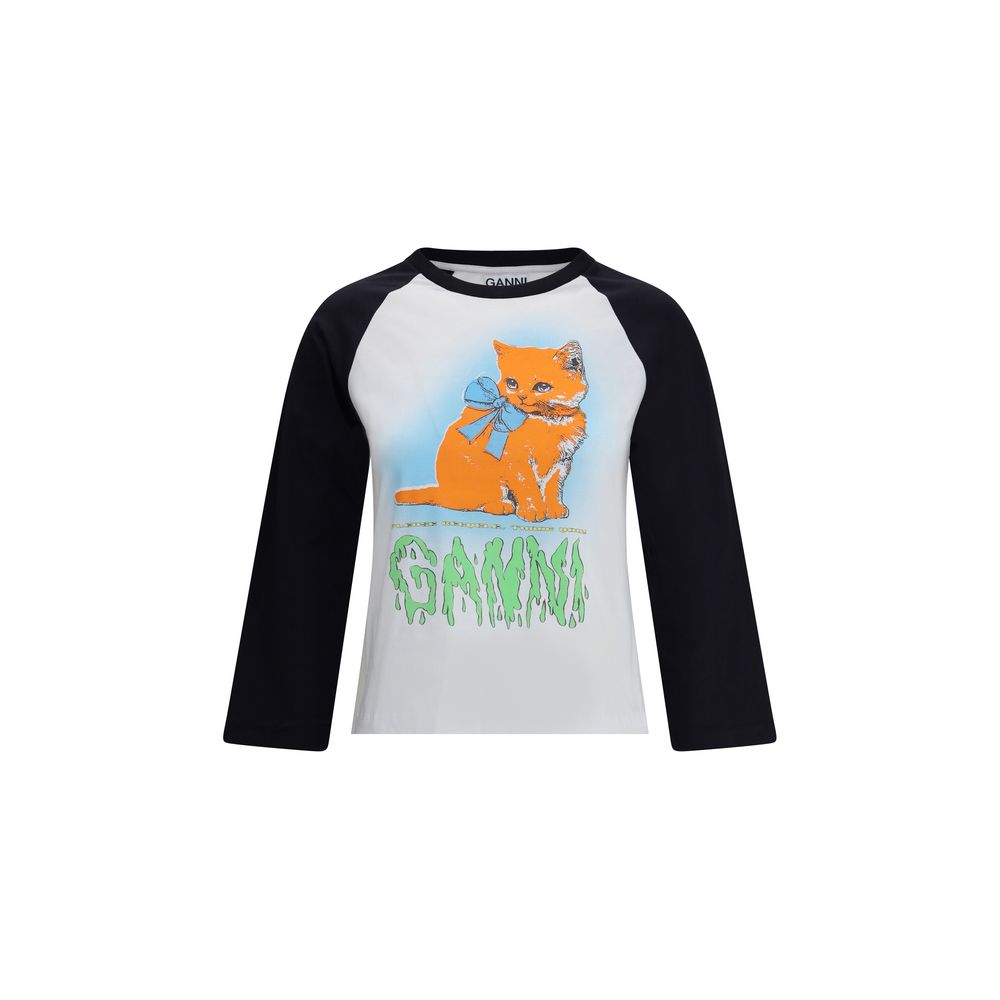 GANNI Kitty print T-Shirt