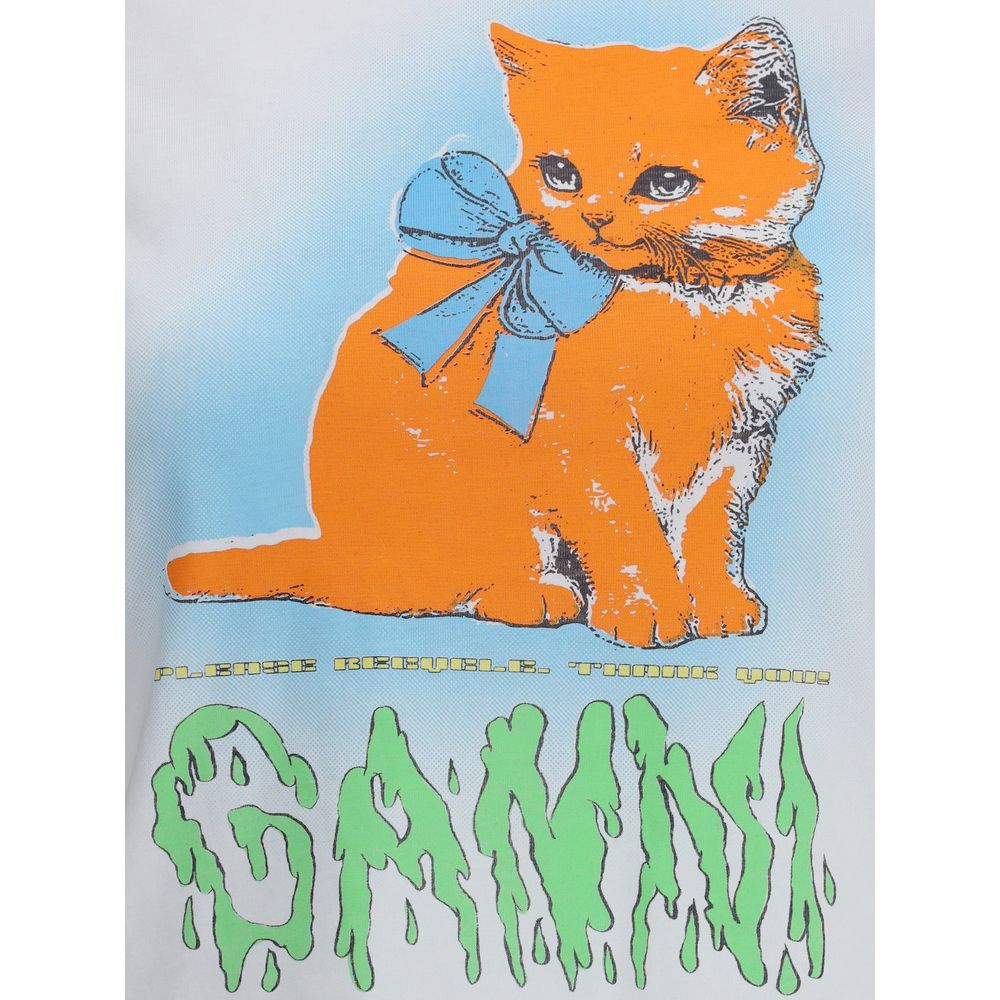 GANNI Kitty print T-Shirt