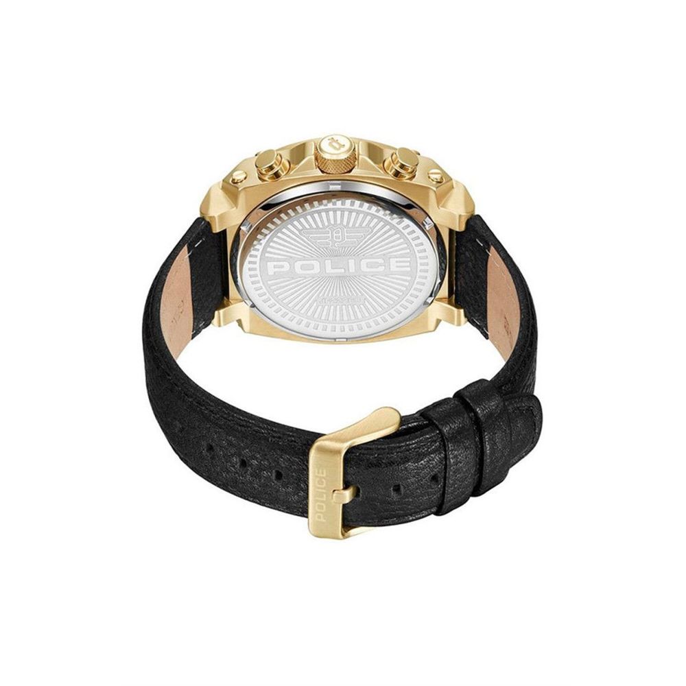 The Police Black Leather Watch
