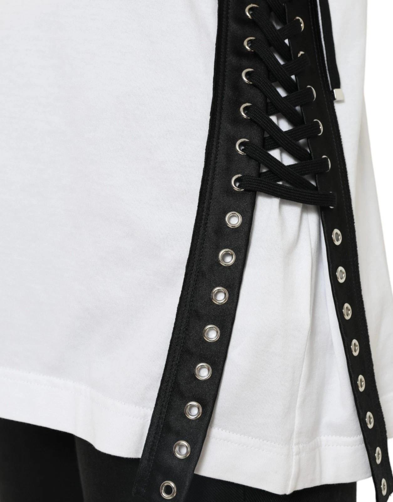 Dolce & Gabbana White Cotton 2000 Fashion Print Logo T-shirt
