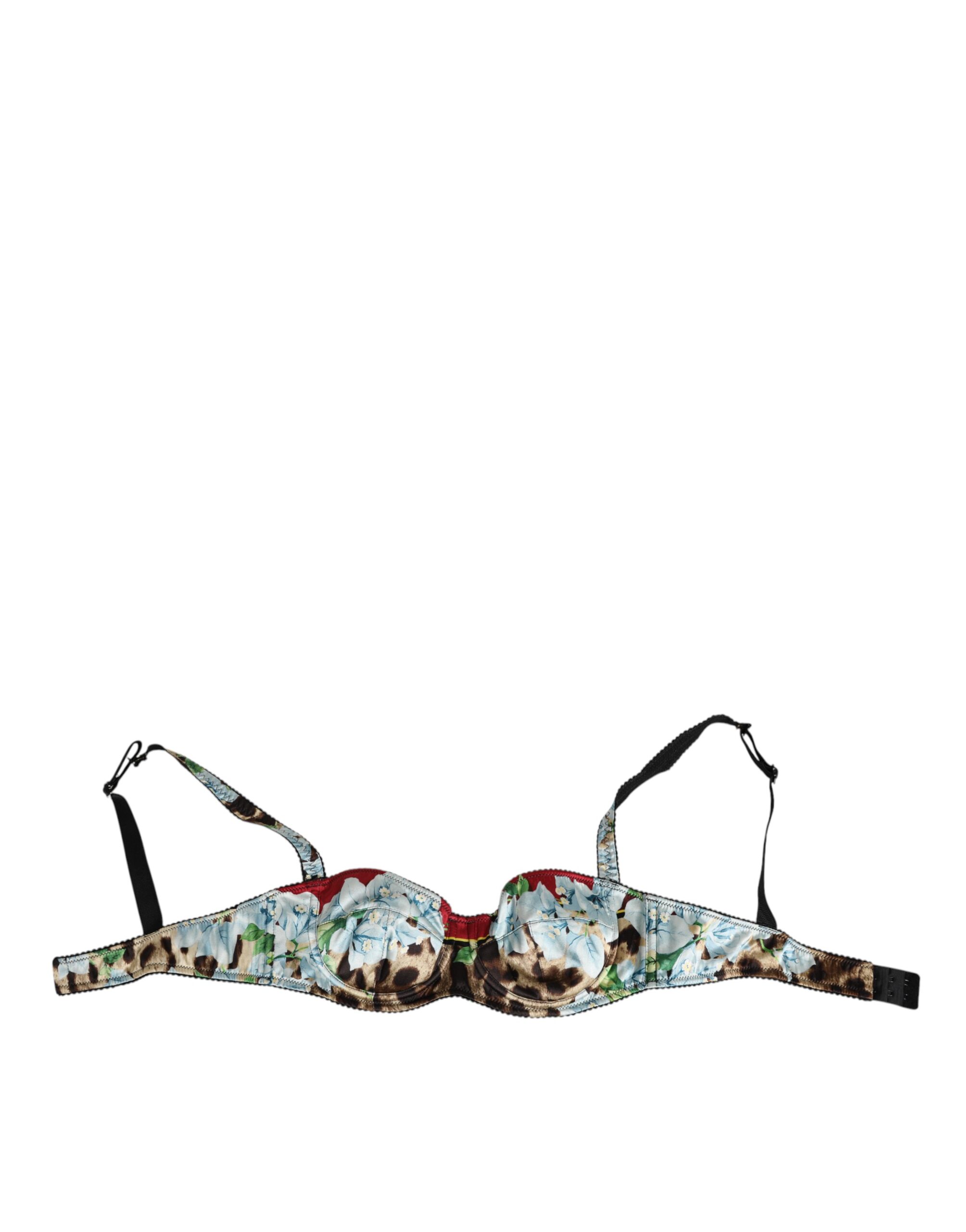 Dolce & Gabbana Multicolor Floral Semi Padded Balconette Underwear