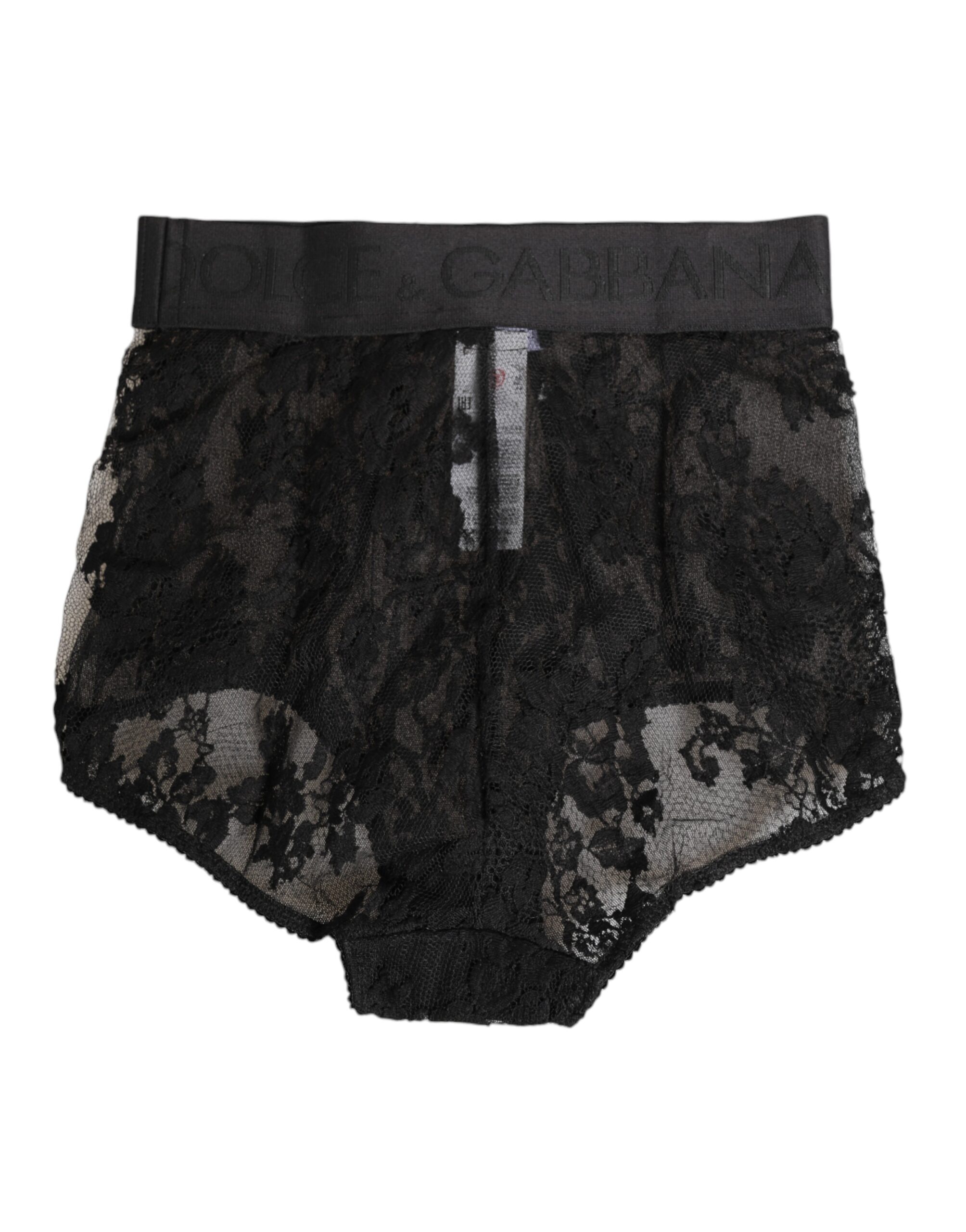 Dolce & Gabbana High Waist Briefs Black Floral Lace  Underwear