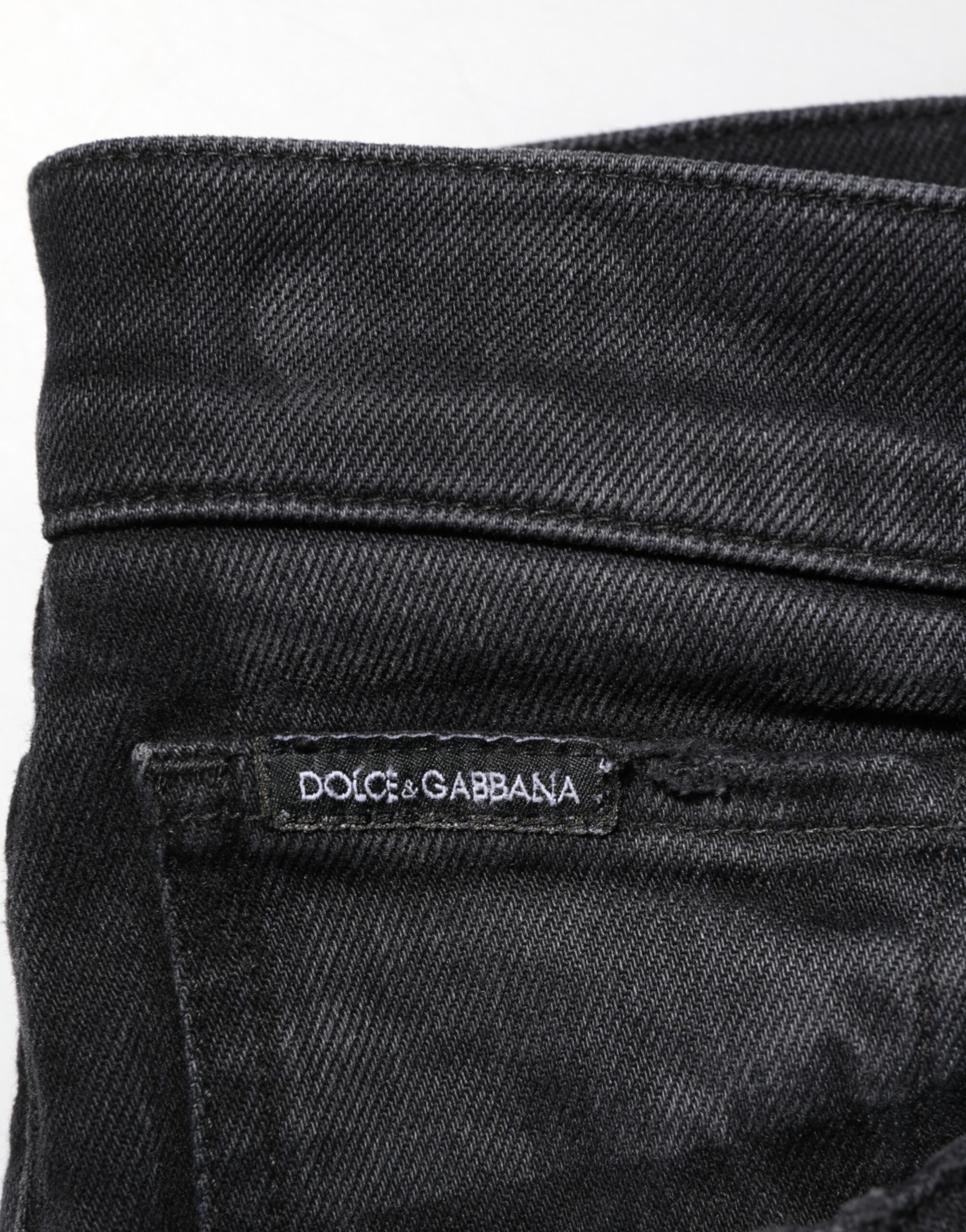 Dolce & Gabbana Black Slim Fit Stretch Men Denim Pants Jeans