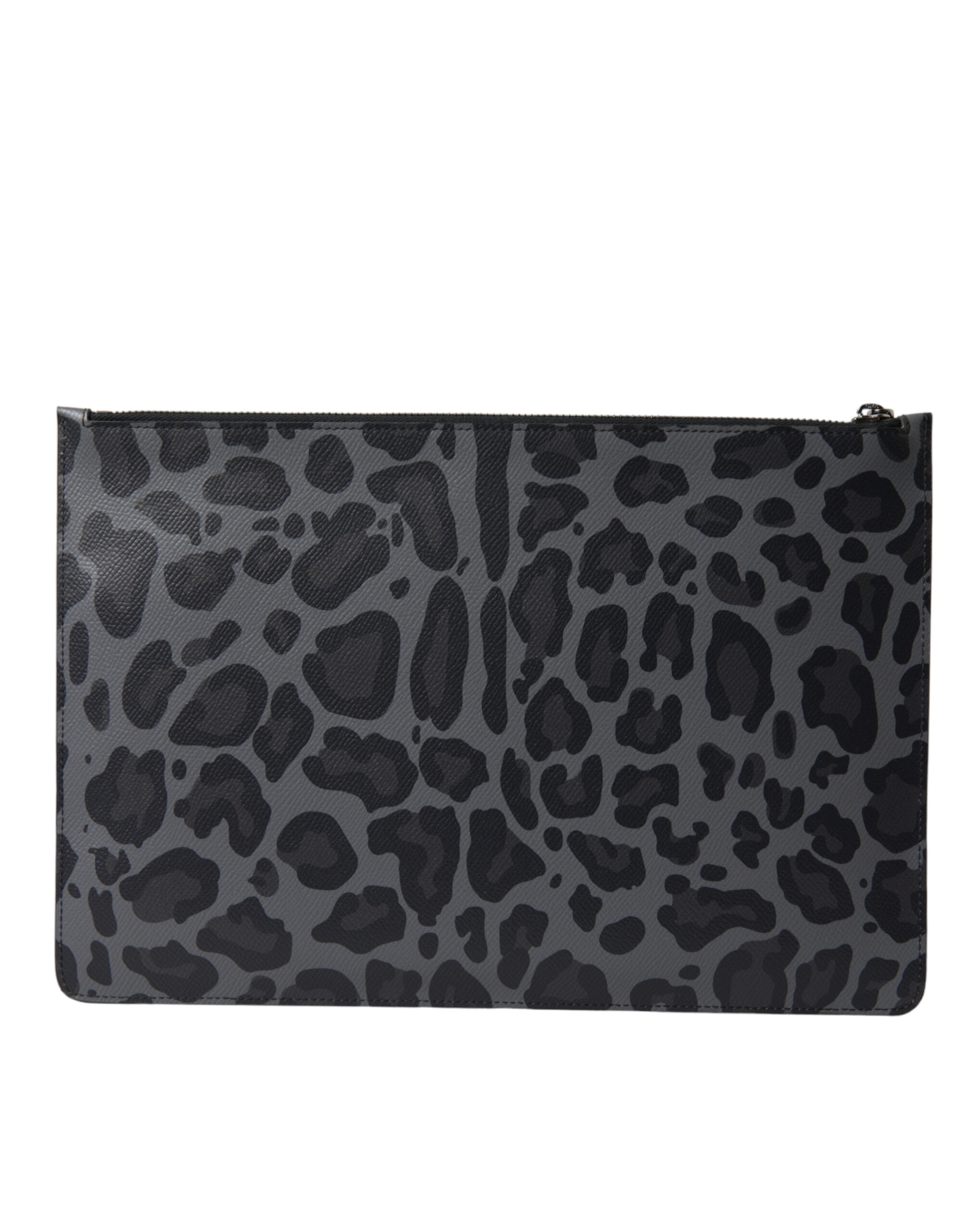 Dolce & Gabbana Multicolor Leopard Jacquard Logo Plaque Document Briefcase Bag