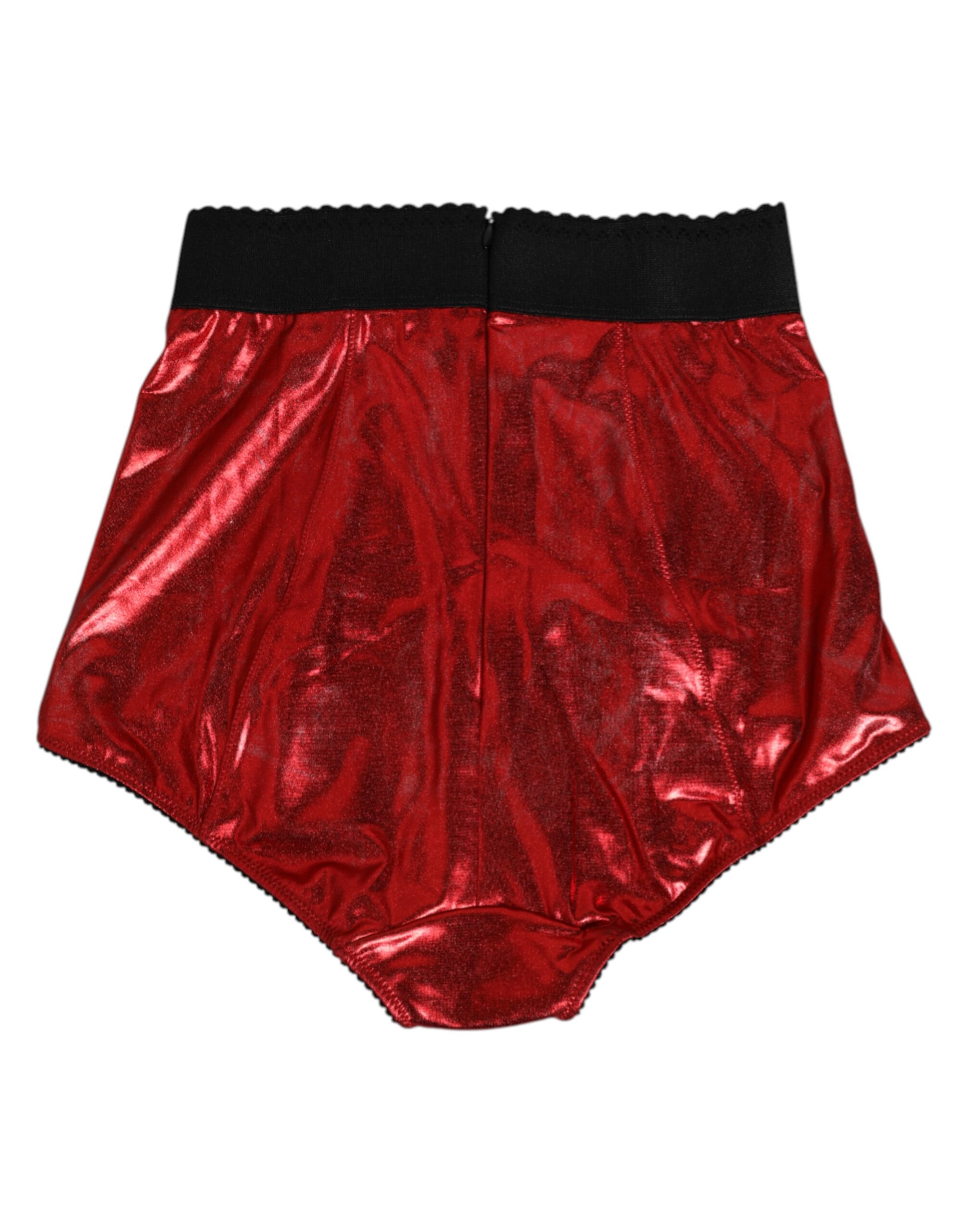Dolce & Gabbana Red Polyester High Waist Girdle Women Underwear