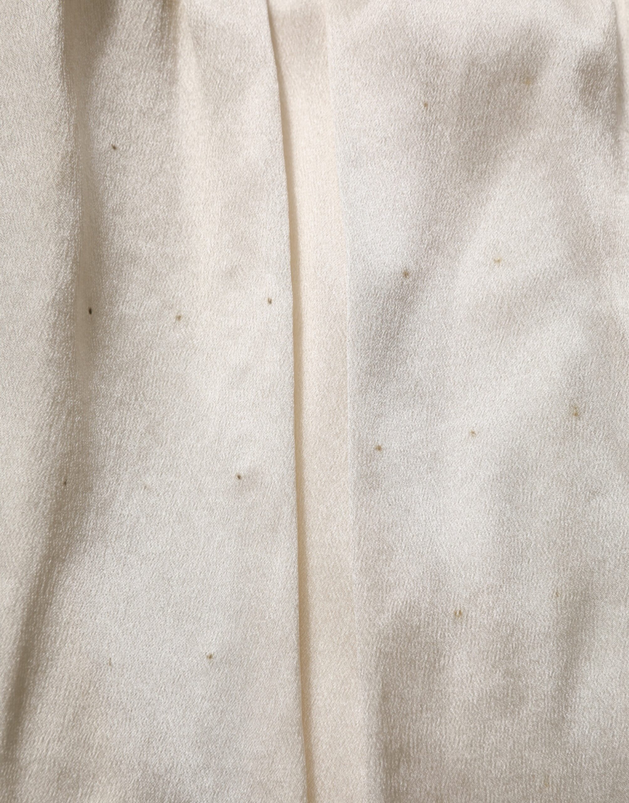 Dolce & Gabbana Ivory Satin Lace Tank Lingerie Top Underwear