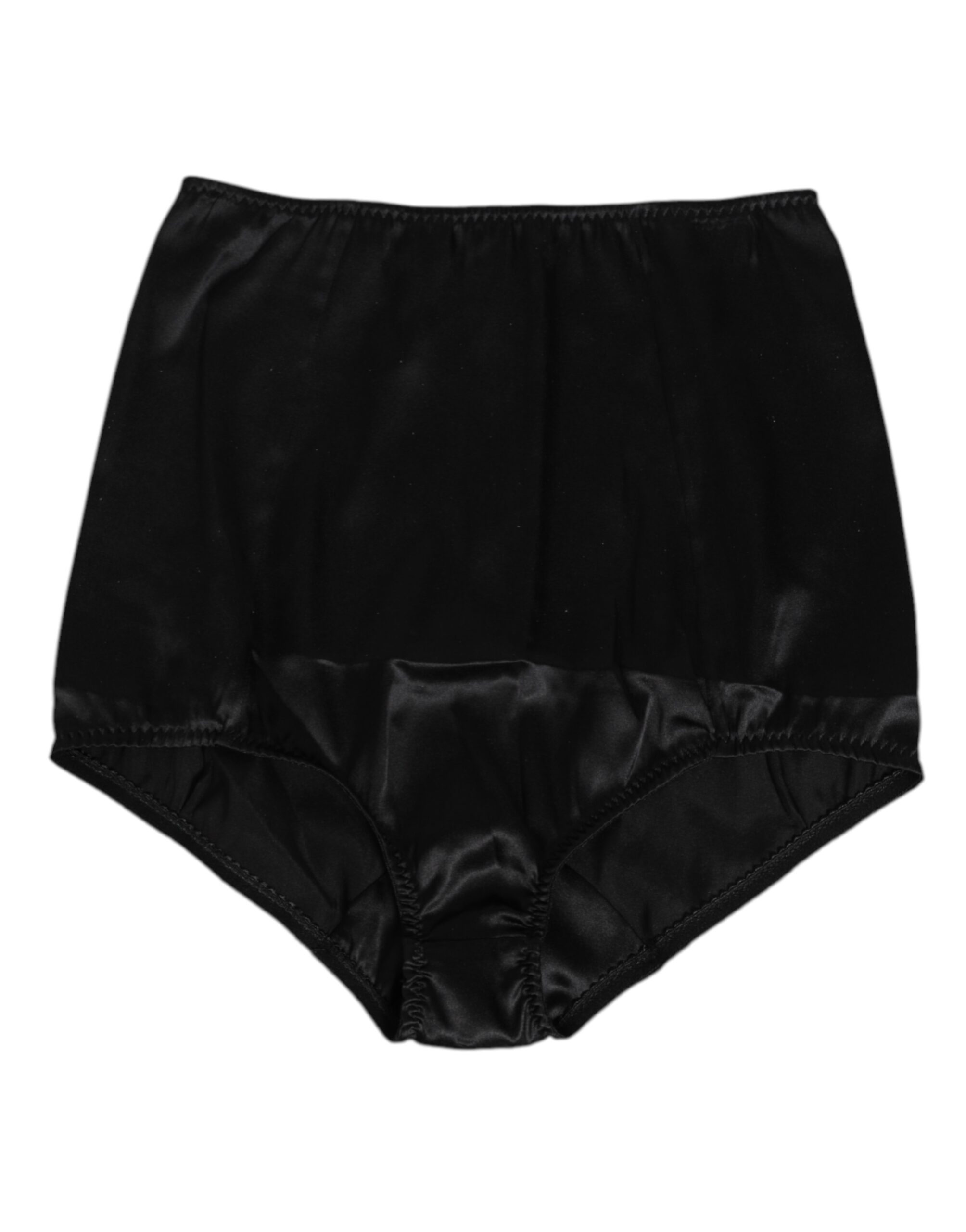 Dolce & Gabbana Black Silk Stretch High Waist Girdle Underwear