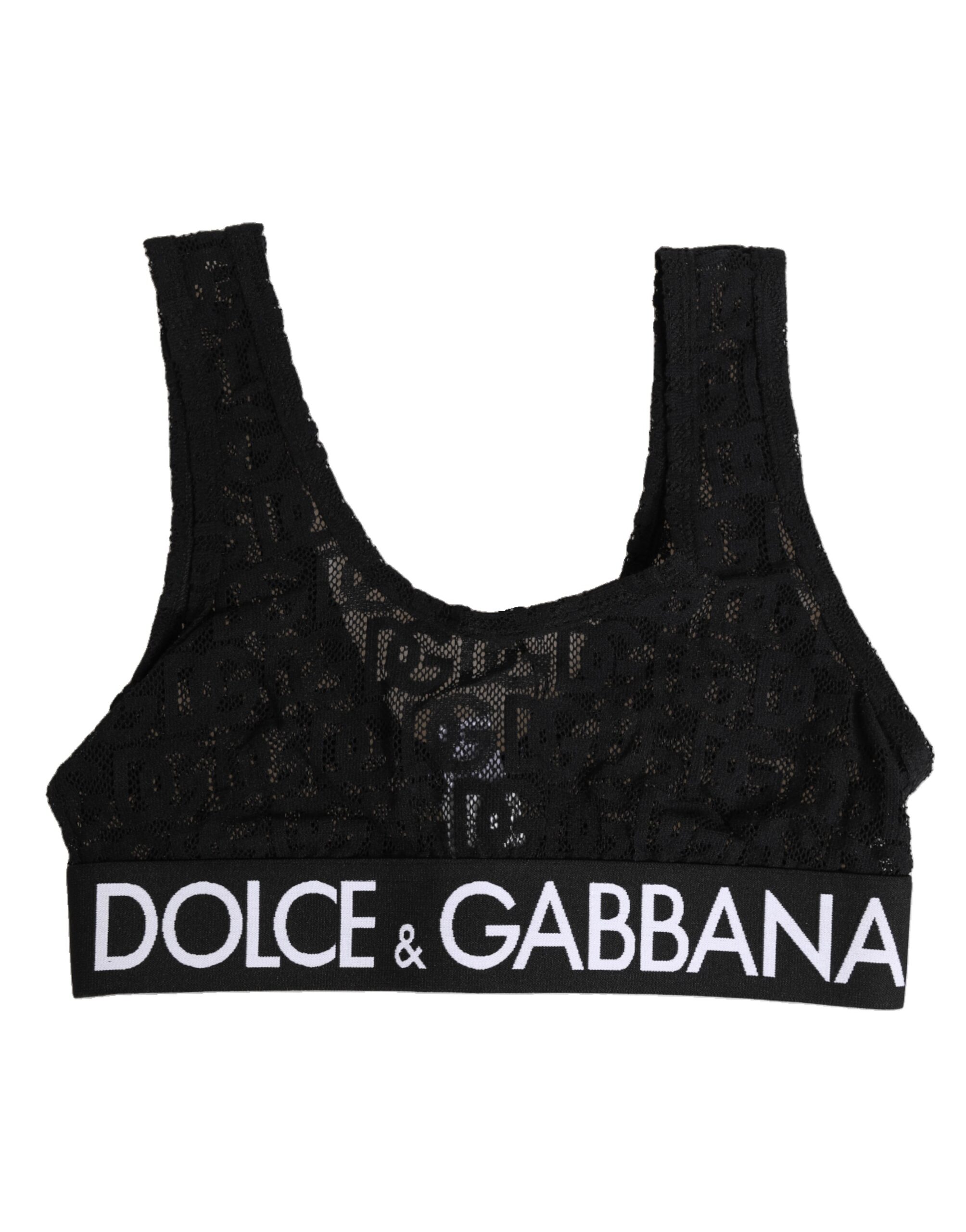 Dolce & Gabbana Black DG Mania Stretch Lace Brassiere Underwear