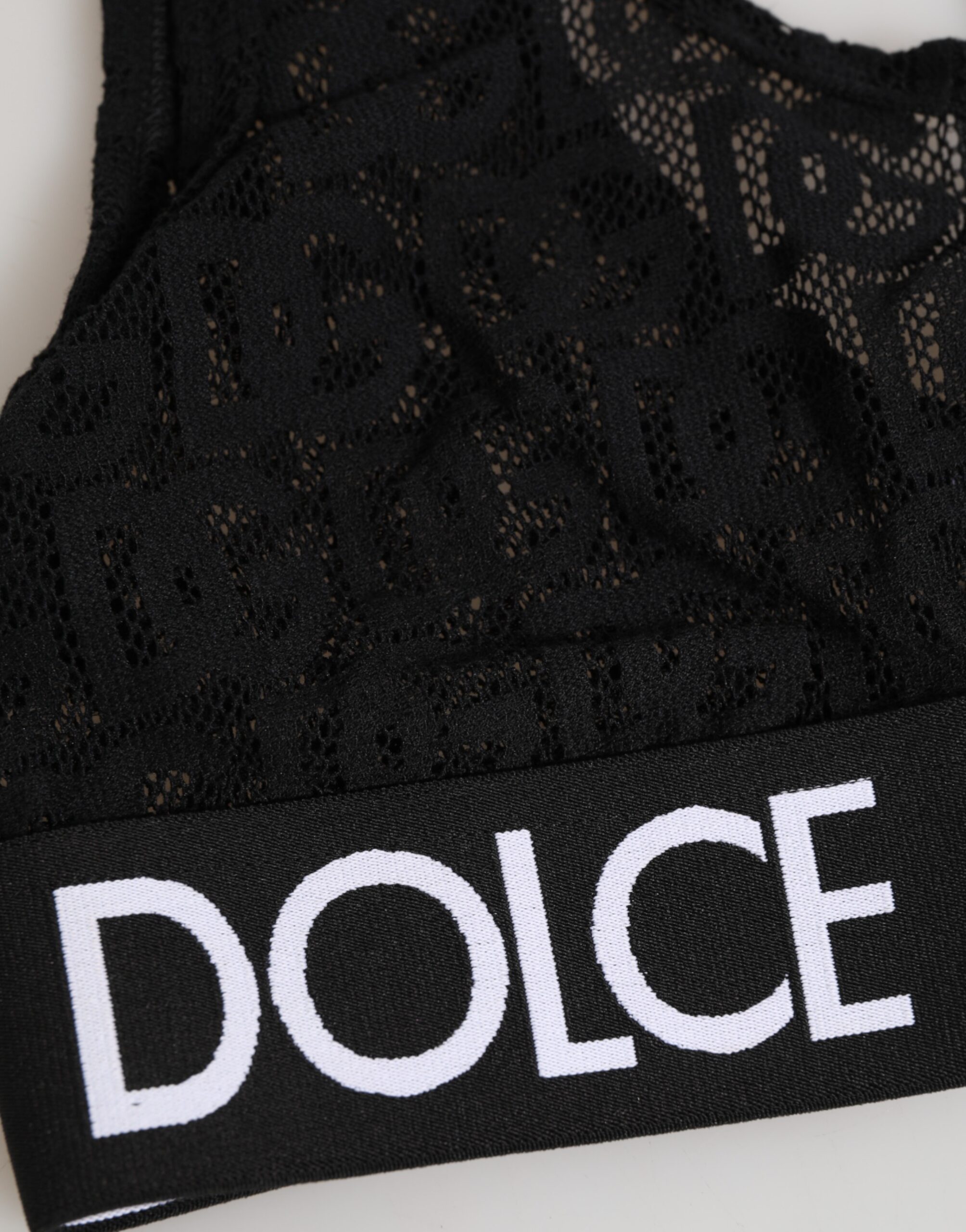 Dolce & Gabbana Black DG Mania Stretch Lace Brassiere Underwear