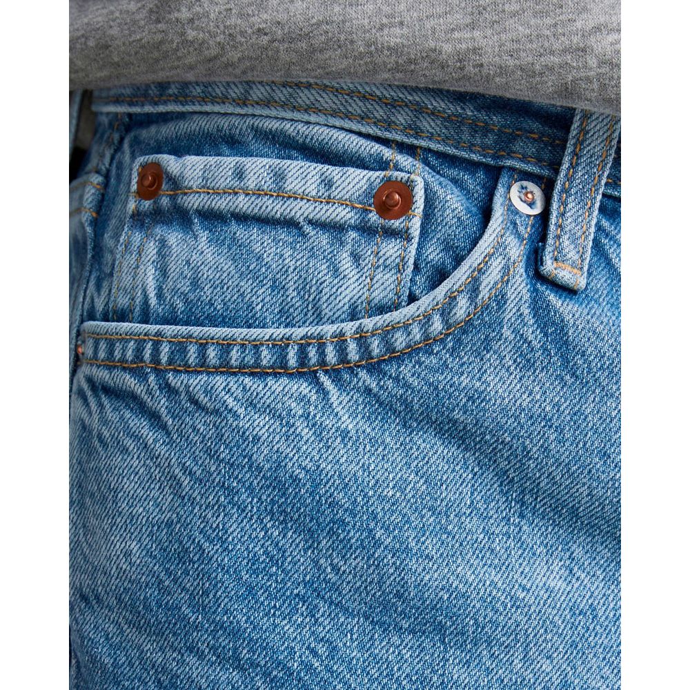Jack & Jones Blue Cotton Relaxed Fit Jean