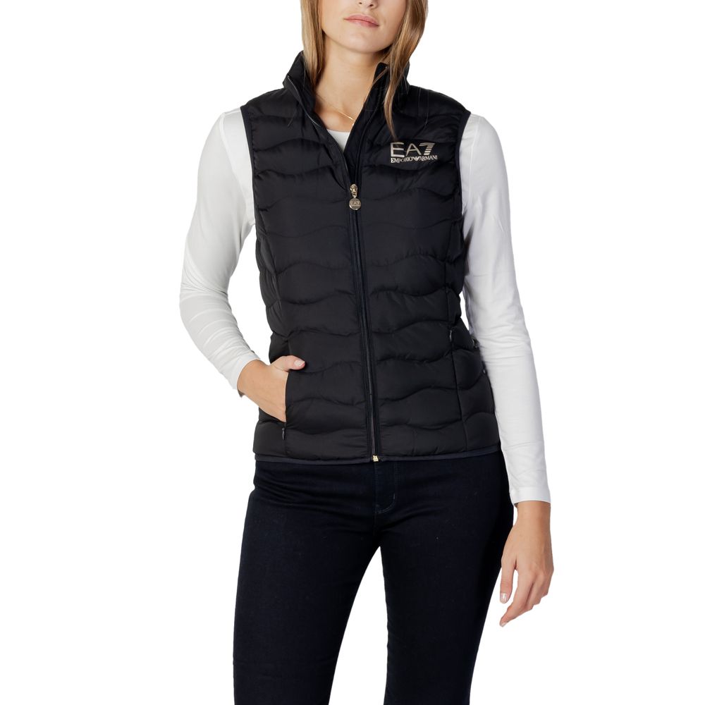 Armani EA7 Emporio Black Polyester Sleveless Jacket